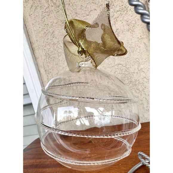 Lenox American By Design Blown Glass Ball Swirl Ornament 2012 Christmas Wedding - Picture 4 of 12